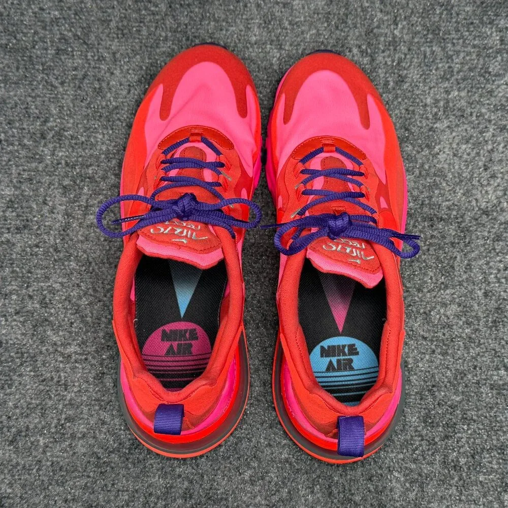 Nike Air Max 270 React Running Shoe Mens Size 10.5 Electronic Music Red Athletic - Picture 10 of 13